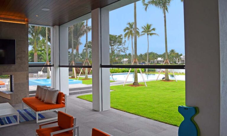 solar and insect screens on a sunroom